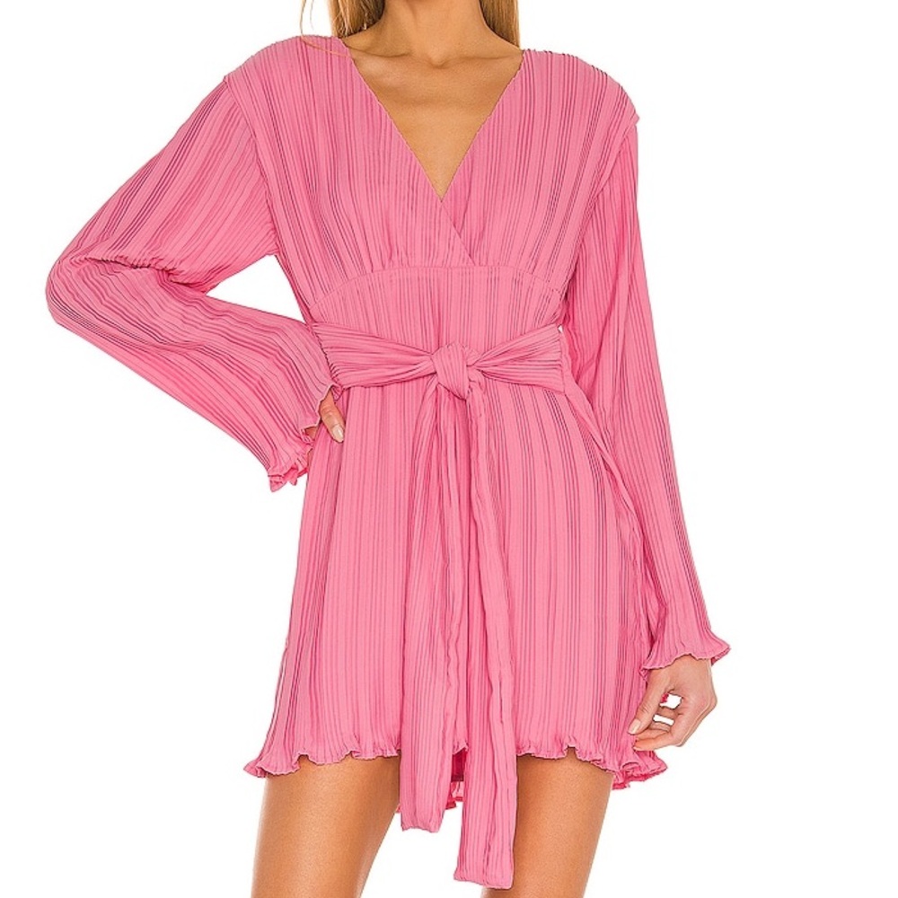 REVOLVE Lovers and Friends Bernice Plisse Mini Dress